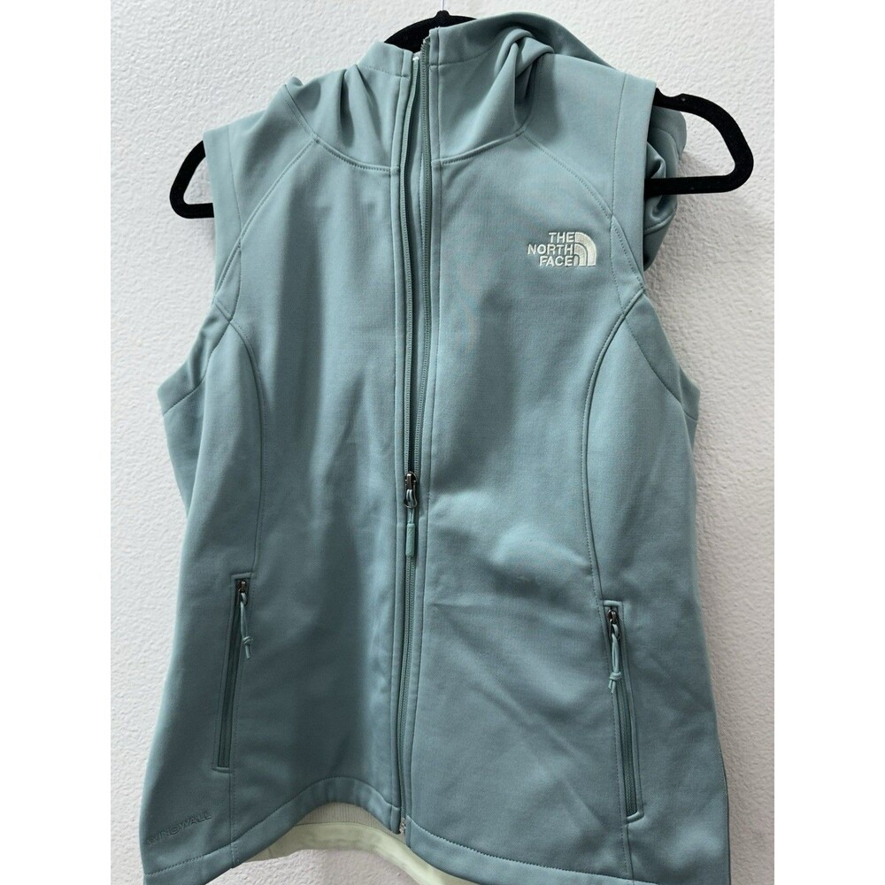 The North Face Womens Outdoor Light Blue Canyon Wall Hooded Vest Small